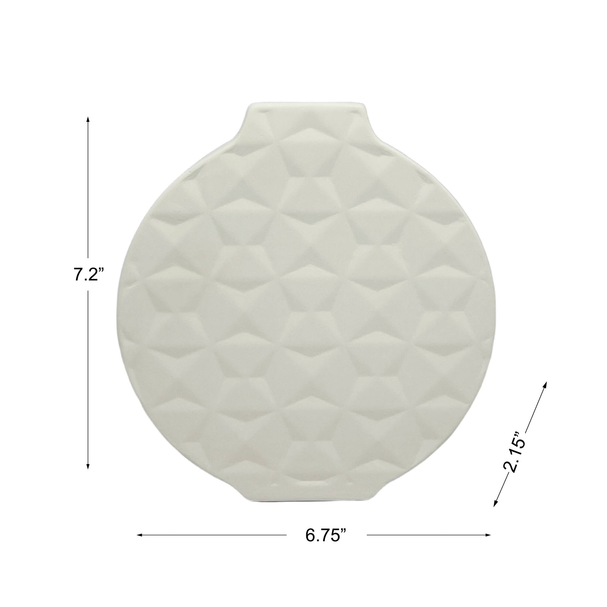 Jonathan Adler x Michaels 7.25" Embossed Geometric DIY Round Ceramic Vase